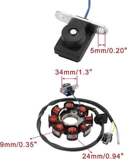 2004–2015 KYMCO Vitality People S Agility VP50 8-Spulen 3-adriger Stator