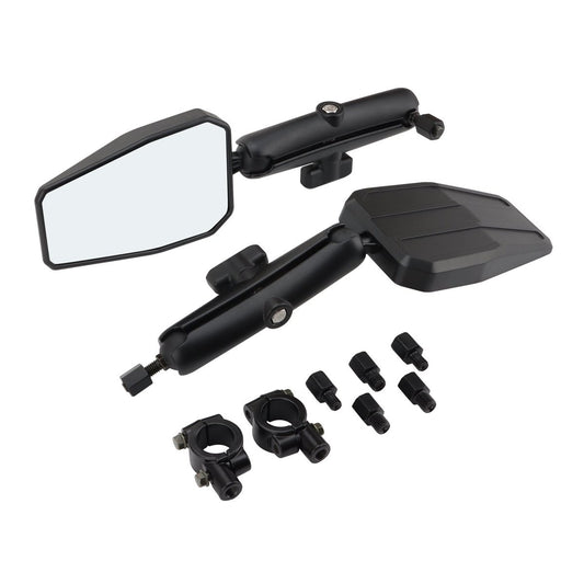 M8/M10 Side View Mirrors for Motorcycle ATV with Adapters