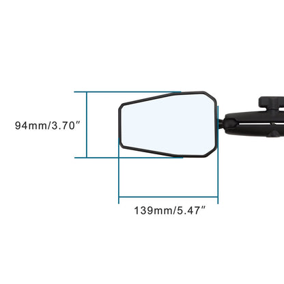 M8/M10 Side View Mirrors for Motorcycle ATV with Adapters