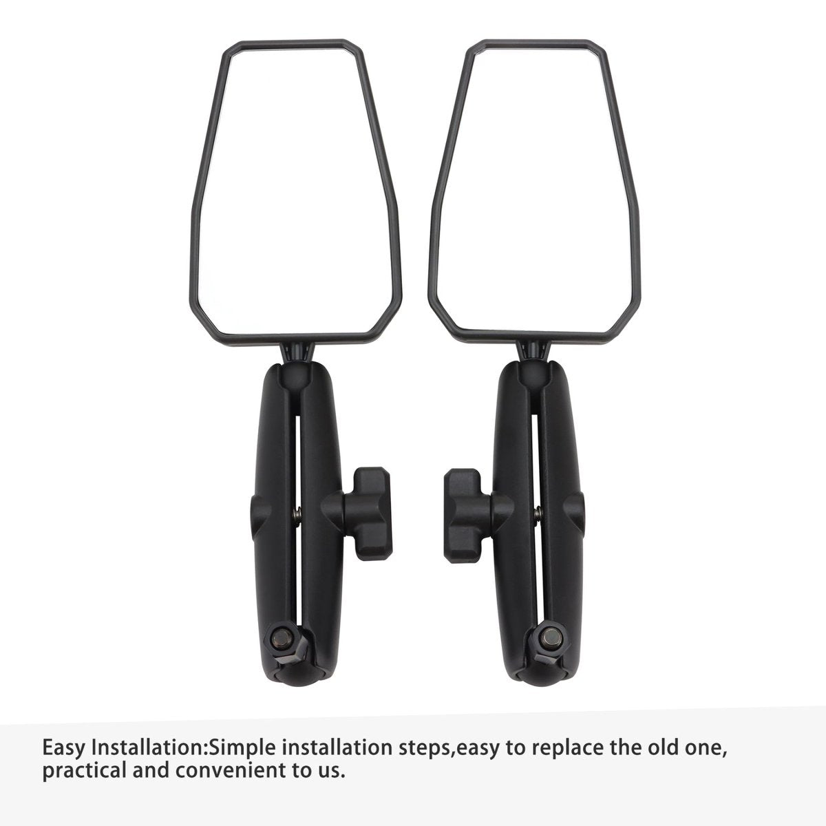 M8/M10 Side View Mirrors for Motorcycle ATV with Adapters
