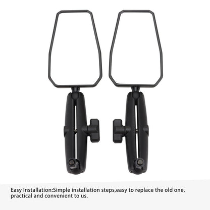 M8/M10 Side View Mirrors for Motorcycle ATV with Adapters