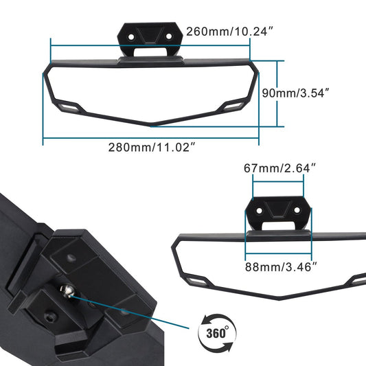 Side View Mirrors for Polaris RZR Pro XP Pro R 2020–2023