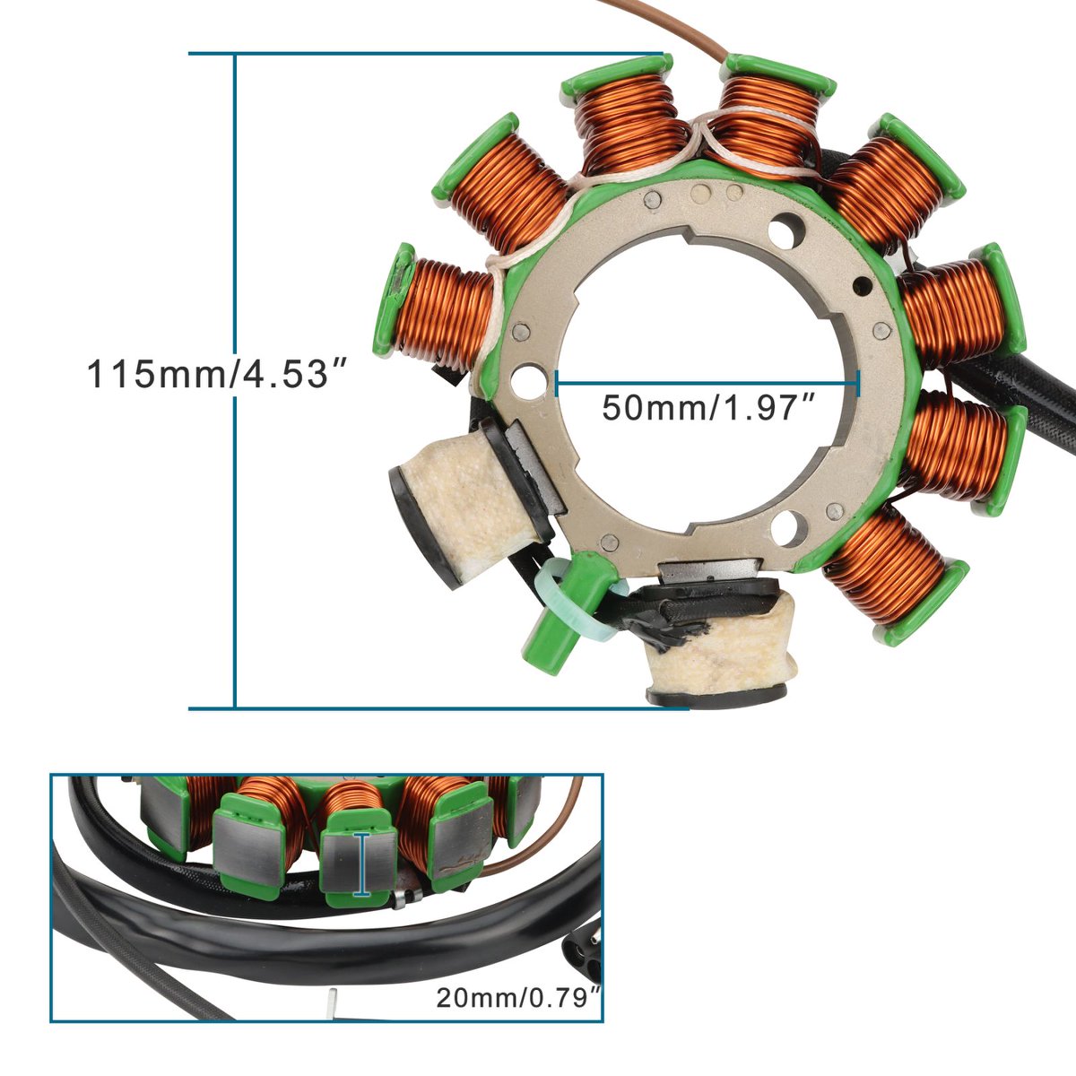1998–2001 Polaris Sportsman 500 Non-HO Stator 3085561 3086821