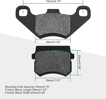 Plaquette de frein à disque arrière pour ATV Go Kart Quad Dune Buggy 50cc-125cc  