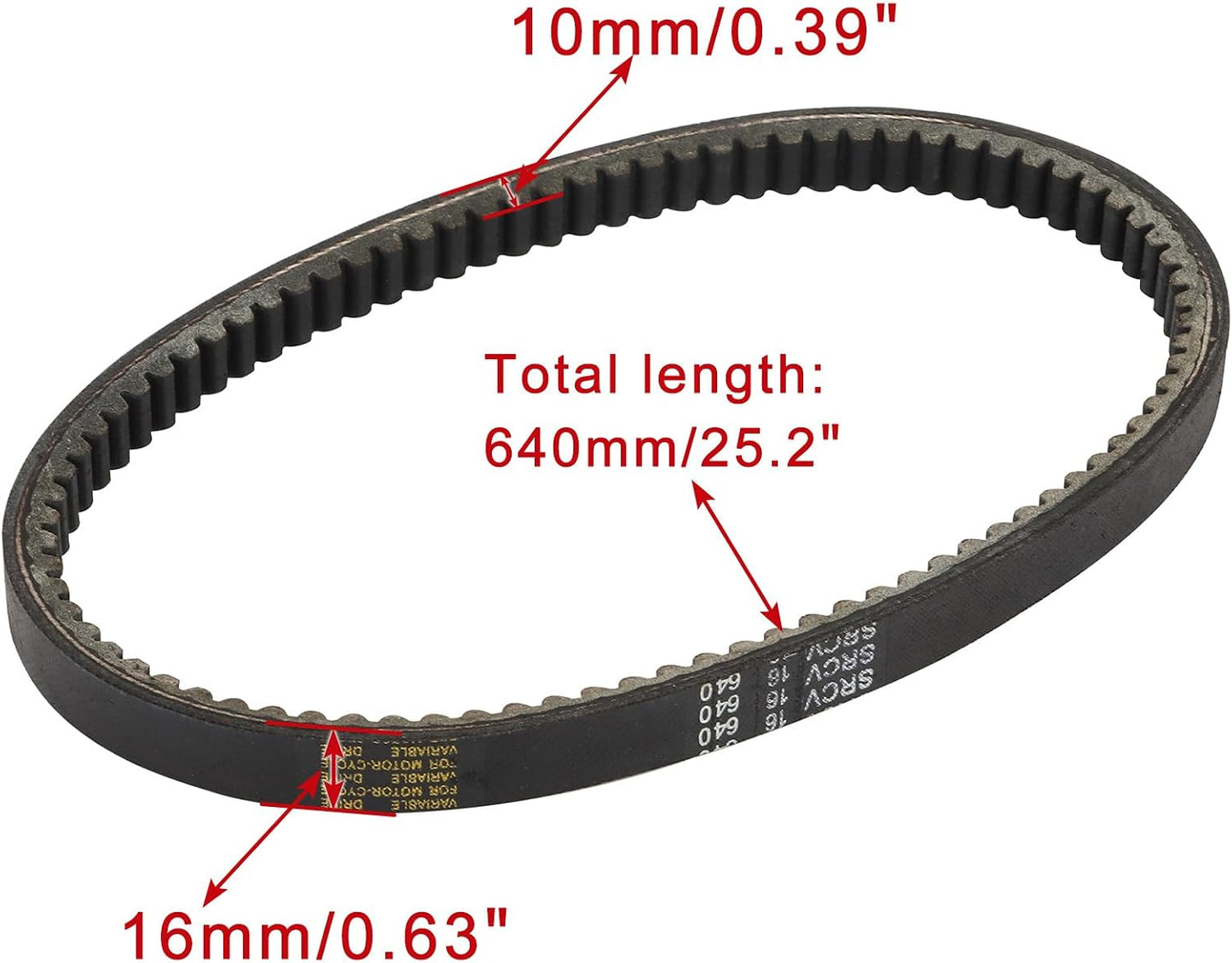 SRCV-16-640 Drive Belt for Scooter ATV Quad Go Kart