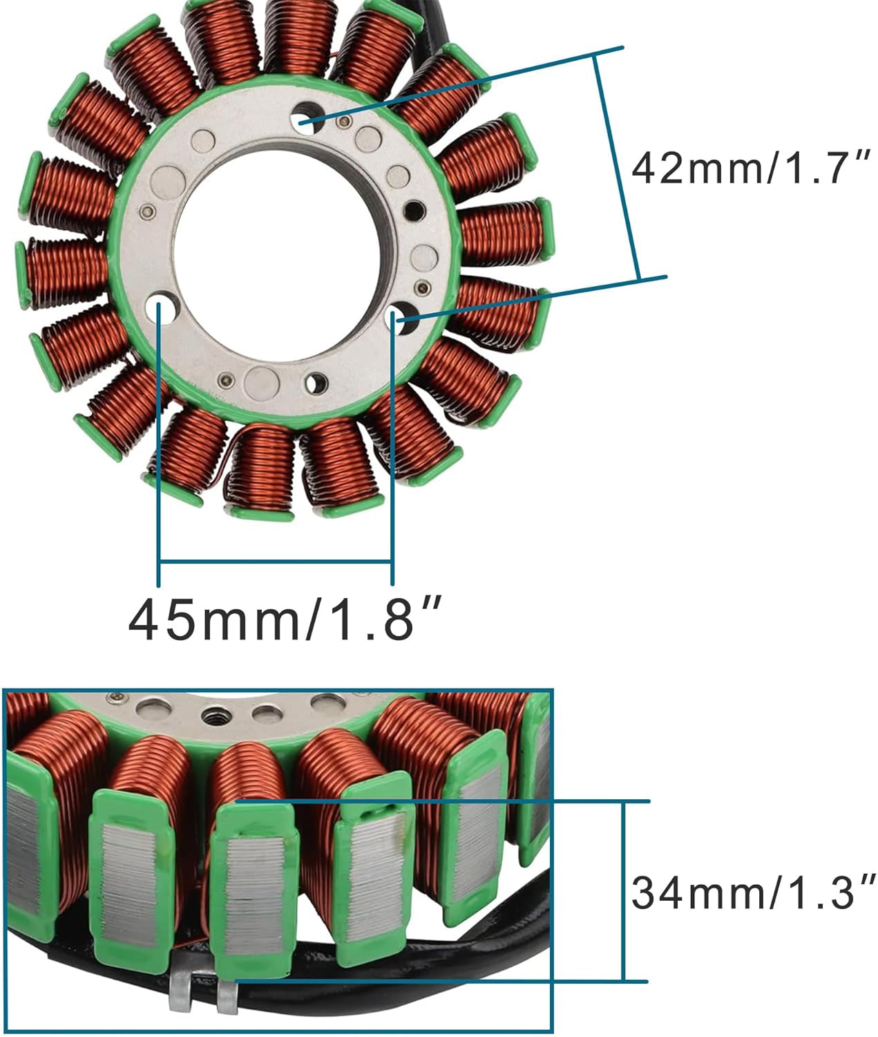 STELS Guepard 650 800 850 ODES Dominator Raider 18-Coil 3-Wire Stator 21040109701