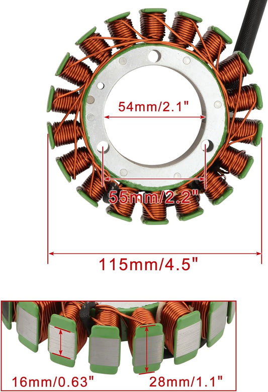 2010–2017 Suzuki DF40A DF50A DF60A Outboard 18-Coil 5-Wire Stator 32120-88L00