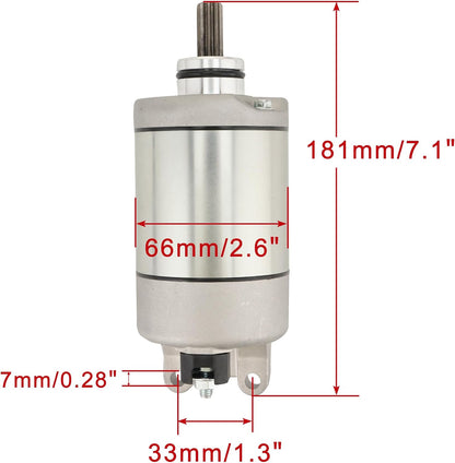 9-Tooth Starter Motor for Suzuki GSF1250 GSX1250 Yamaha MT-09 Niken