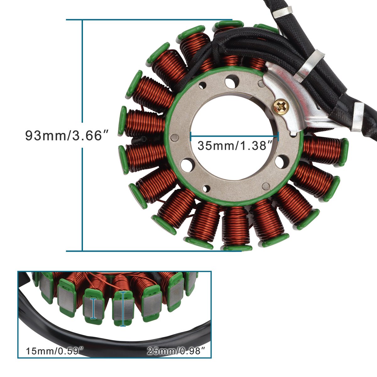 2012–2020 Suzuki GZ150 GZ150-A EN150 GSR150i 18-Coil 5-Wire Stator Magneto