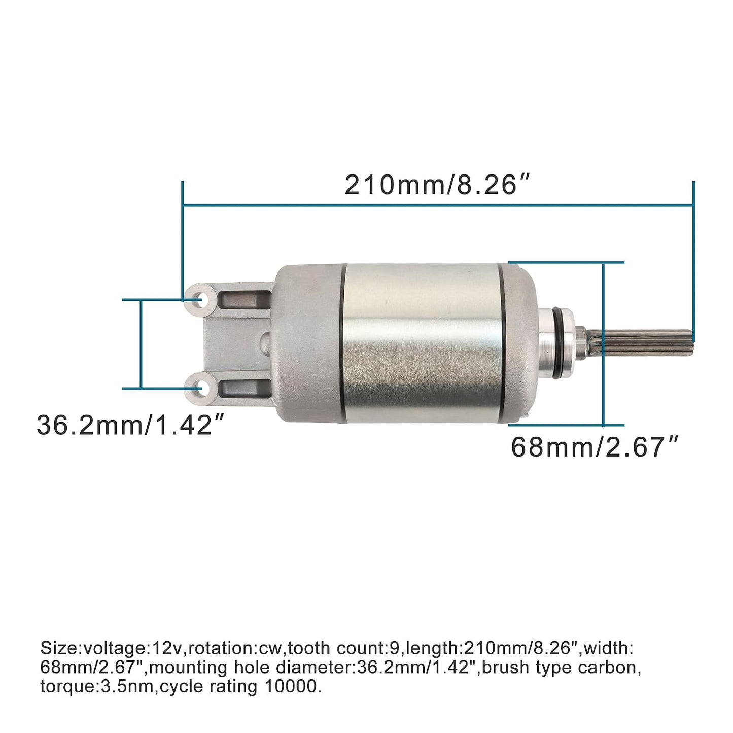 Starter Motor for Suzuki KingQuad 750 LT-A750X 2009–2024 | 31100-31G11
