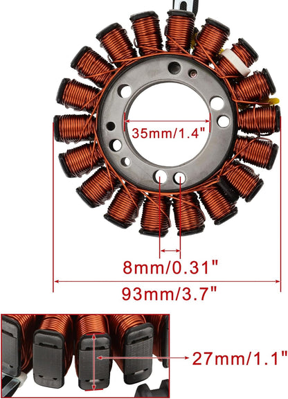 1997–2007 Suzuki LT160 LT-F160 QuadRunner 18-Coil 5-Wire Stator 32101-02C10