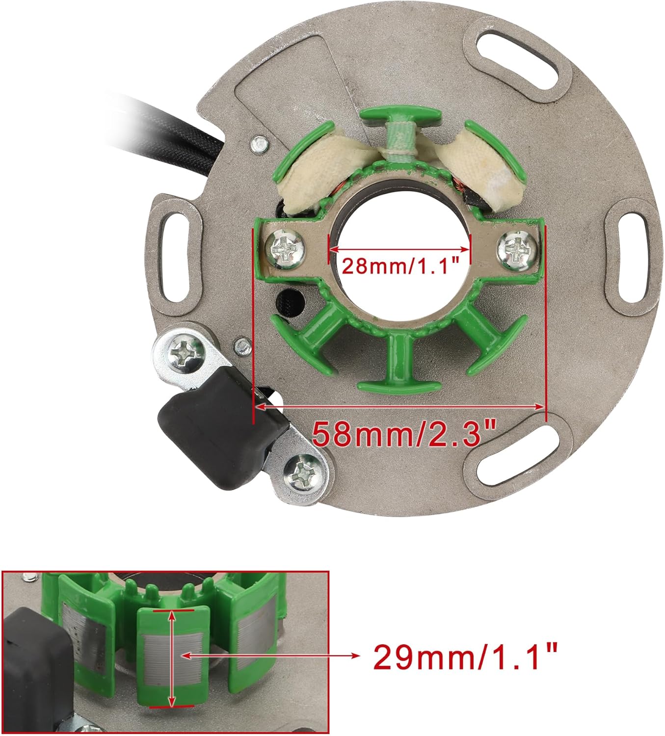 1989–1995 Suzuki RM125 RM250 6-Coil 4-Wire Stator 32101-27C00