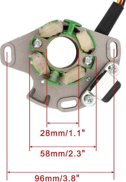 2001–2006 Suzuki RM250 RM250Z 4-Coil 6-Wire Stator 32101-37F00