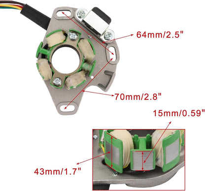 2001–2006 Suzuki RM250 RM250Z 4-Coil 6-Wire Stator 32101-37F00