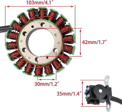 1998–2009 Suzuki VS800 Intruder Boulevard S50 18-Coil 3-Wire Stator 32101-45C00