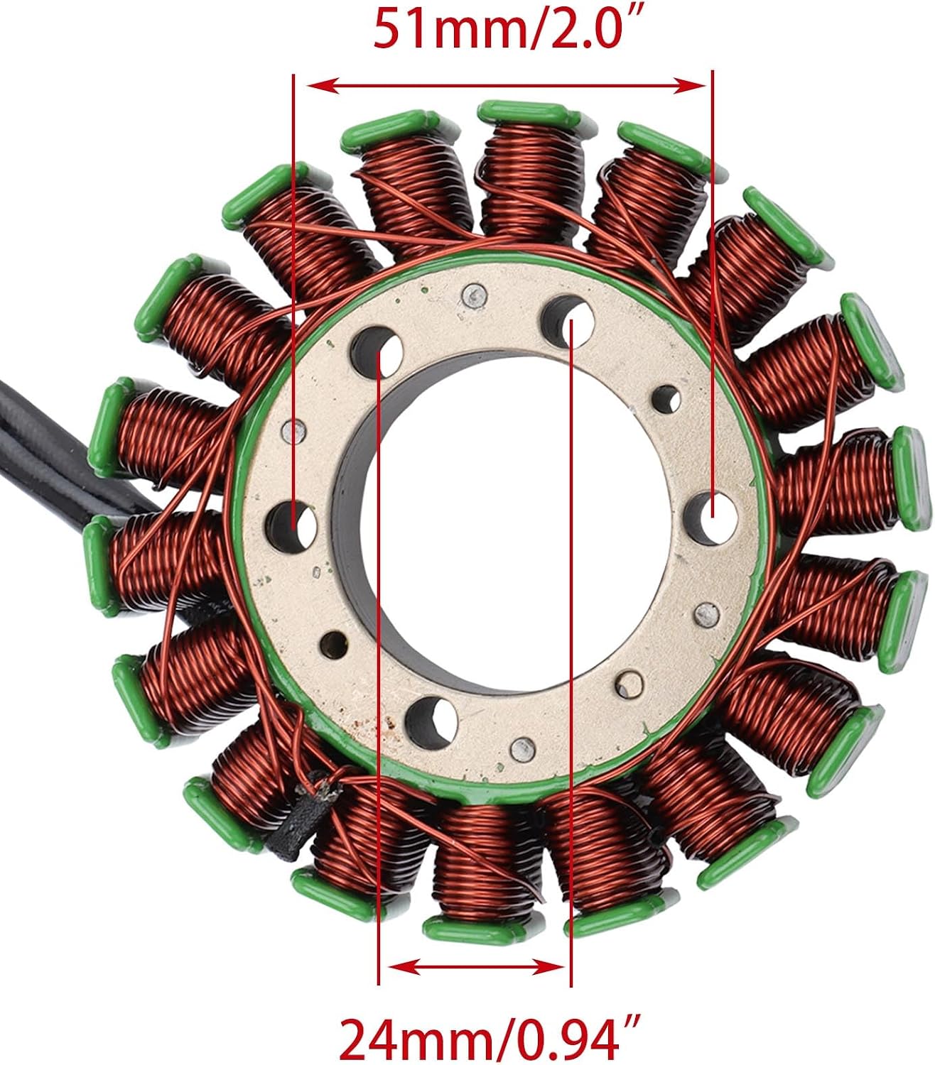 1998–2009 Suzuki VS800 Intruder Boulevard S50 18-Coil 3-Wire Stator 32101-45C00