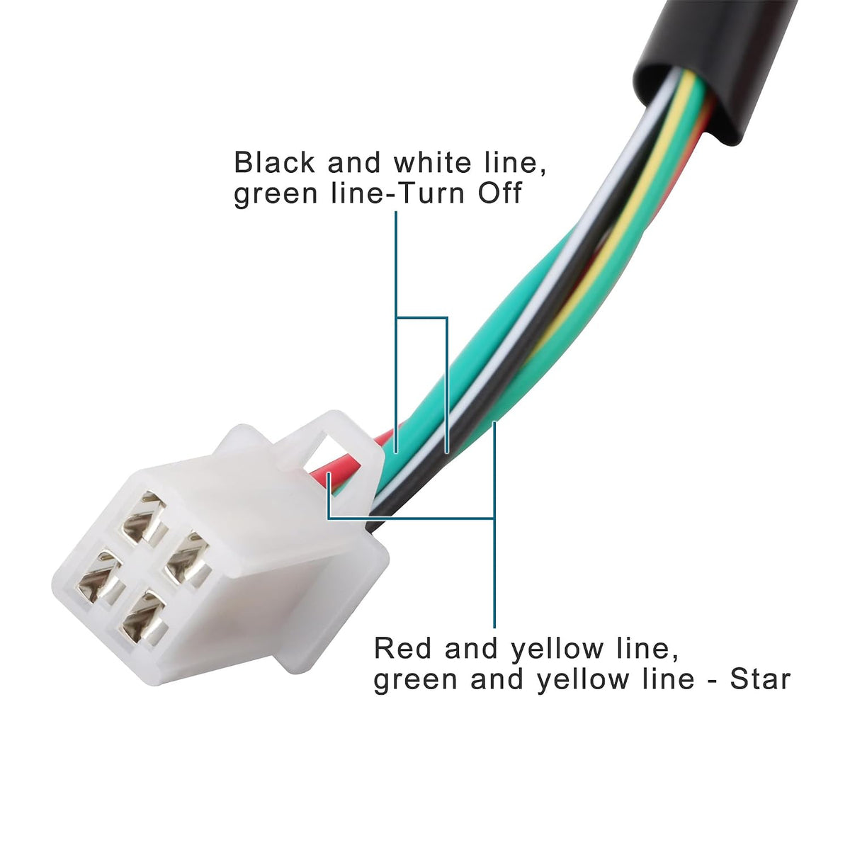 4-Wire Start Kill Switch for Taotao 50cc–125cc ATV 22mm Handlebar