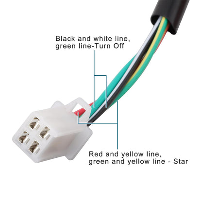 4-Wire Start Kill Switch for Taotao 50cc–125cc ATV 22mm Handlebar