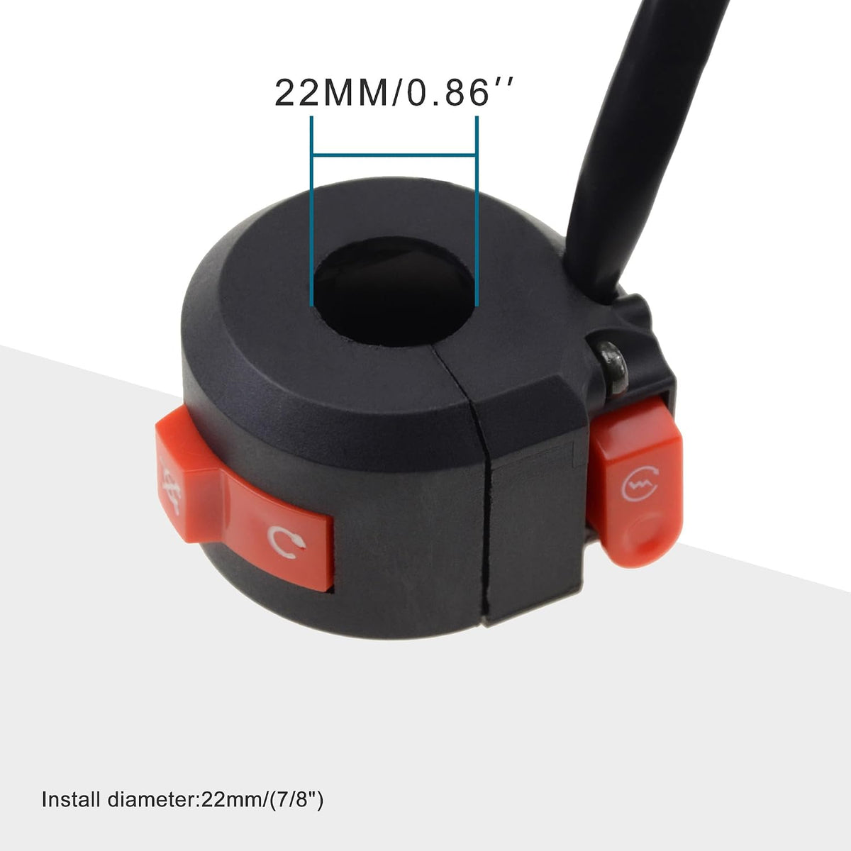4-Wire Start Kill Switch for Taotao 50cc–125cc ATV 22mm Handlebar