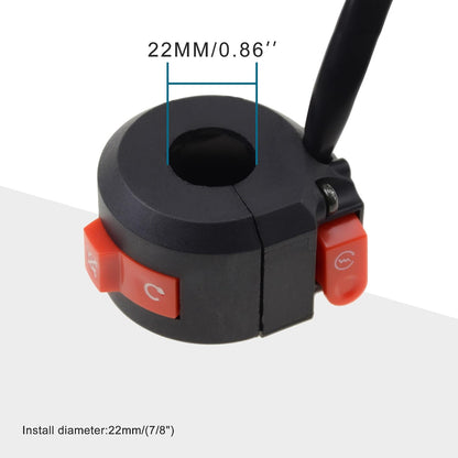4-Wire Start Kill Switch for Taotao 50cc–125cc ATV 22mm Handlebar
