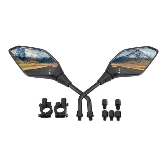 Universal M10 Side View Mirrors with M8 Adapters – 2 Pack (058 Type)