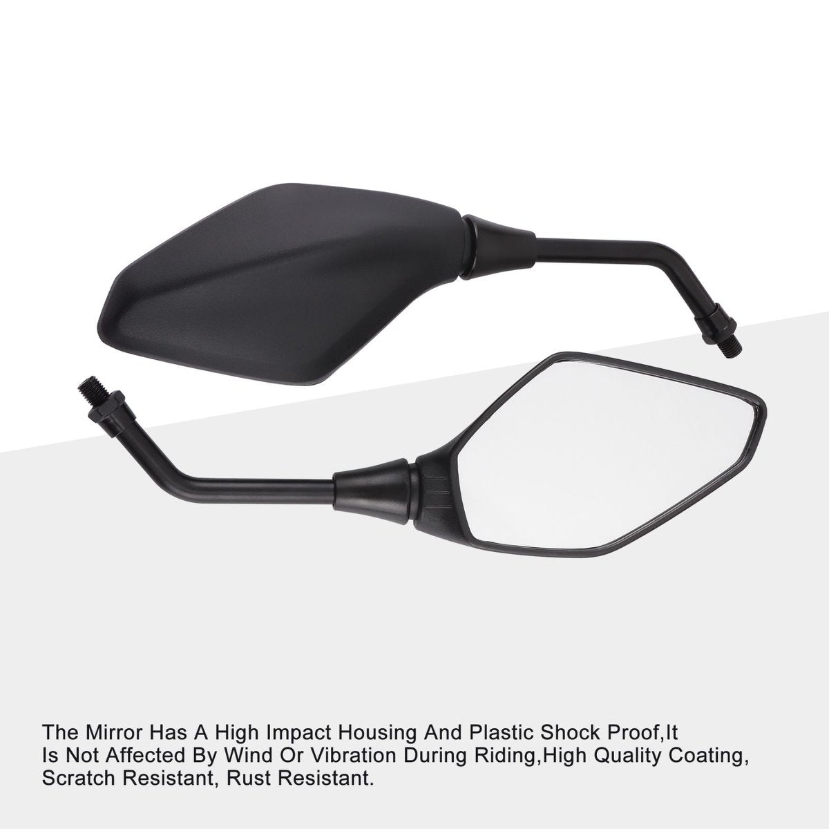 Universal M10 Side View Mirrors with M8 Adapters – 2 Pack (058 Type)