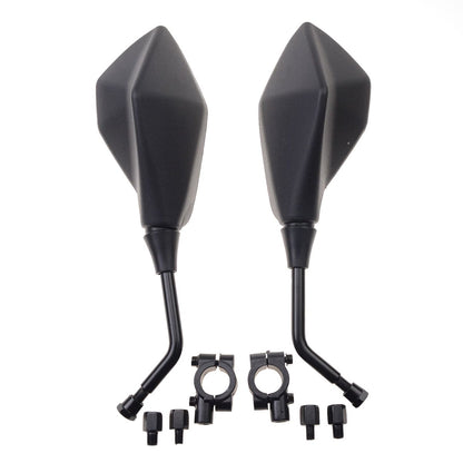 Universal M10 Side View Mirrors with M8 Adapters for Motorcycle ATV – 2 Pack