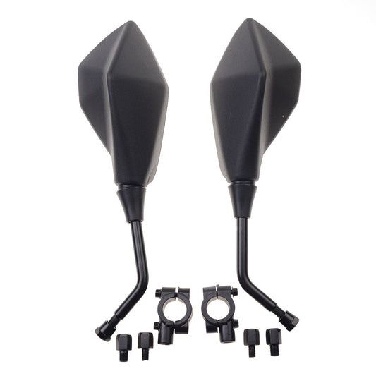 Universal M10 Side View Mirrors with M8 Adapters for Motorcycle ATV – 2 Pack