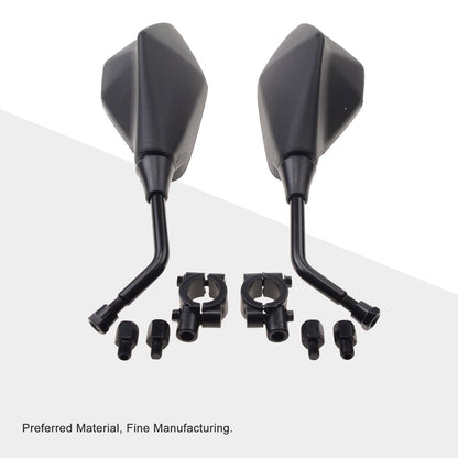 Universal M10 Side View Mirrors with M8 Adapters for Motorcycle ATV – 2 Pack