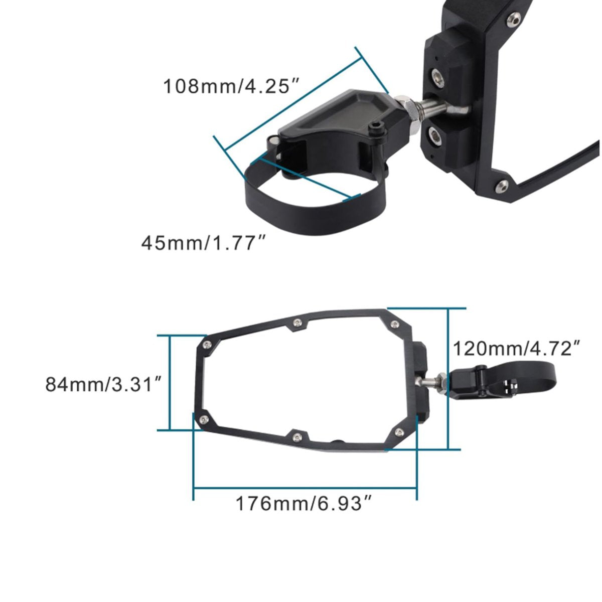UTV Side View Mirrors with Clamps for RZR 900 1000 X3 Pioneer