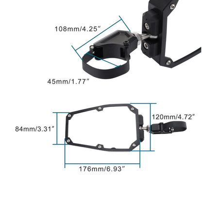 UTV Side View Mirrors with Clamps for RZR 900 1000 X3 Pioneer