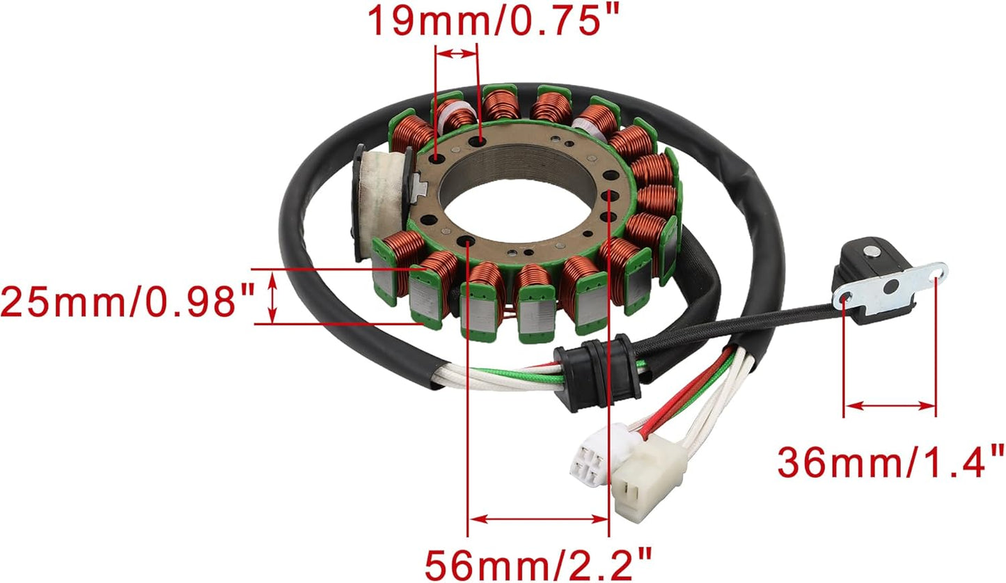 1998 Yamaha Grizzly 600 YFM600FW 15-Coil 7-Wire Stator 4WV-85510-00