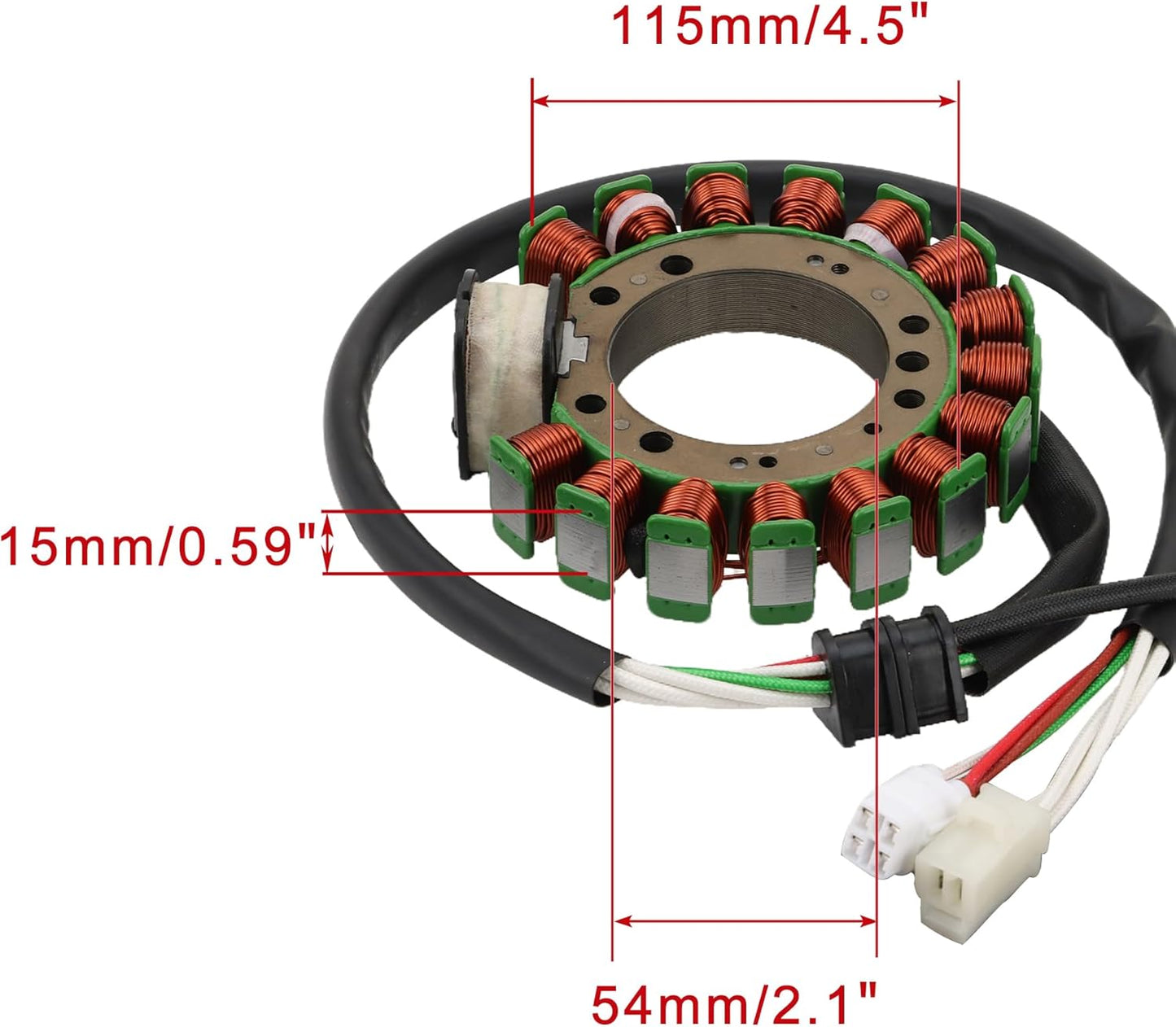 1998 Yamaha Grizzly 600 YFM600FW 15-Coil 7-Wire Stator 4WV-85510-00