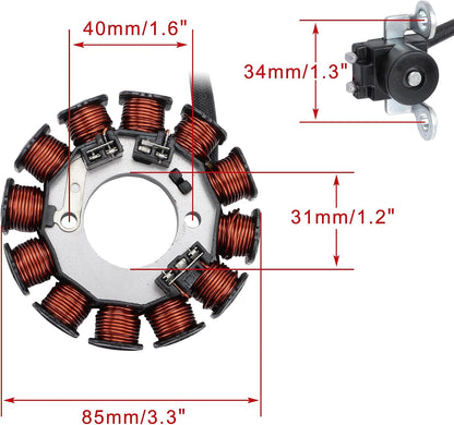 2004–2014 Yamaha WR250F 12-Coil 4-Wire Stator 5UM-81410-09