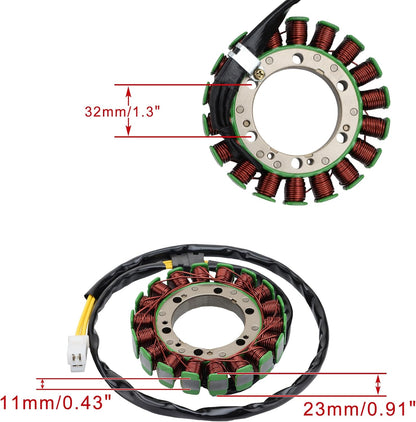 1997–2004 Yamaha XVS650 V-Star Drag Star Custom 18-Coil Stator 2GV-81410-20