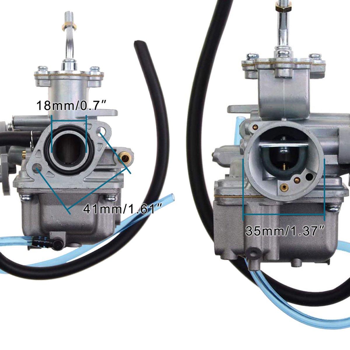 18mm Carburetor with Fuel Tube for Yamaha YFM80 Moto-4 Badger Raptor Grizzly 80