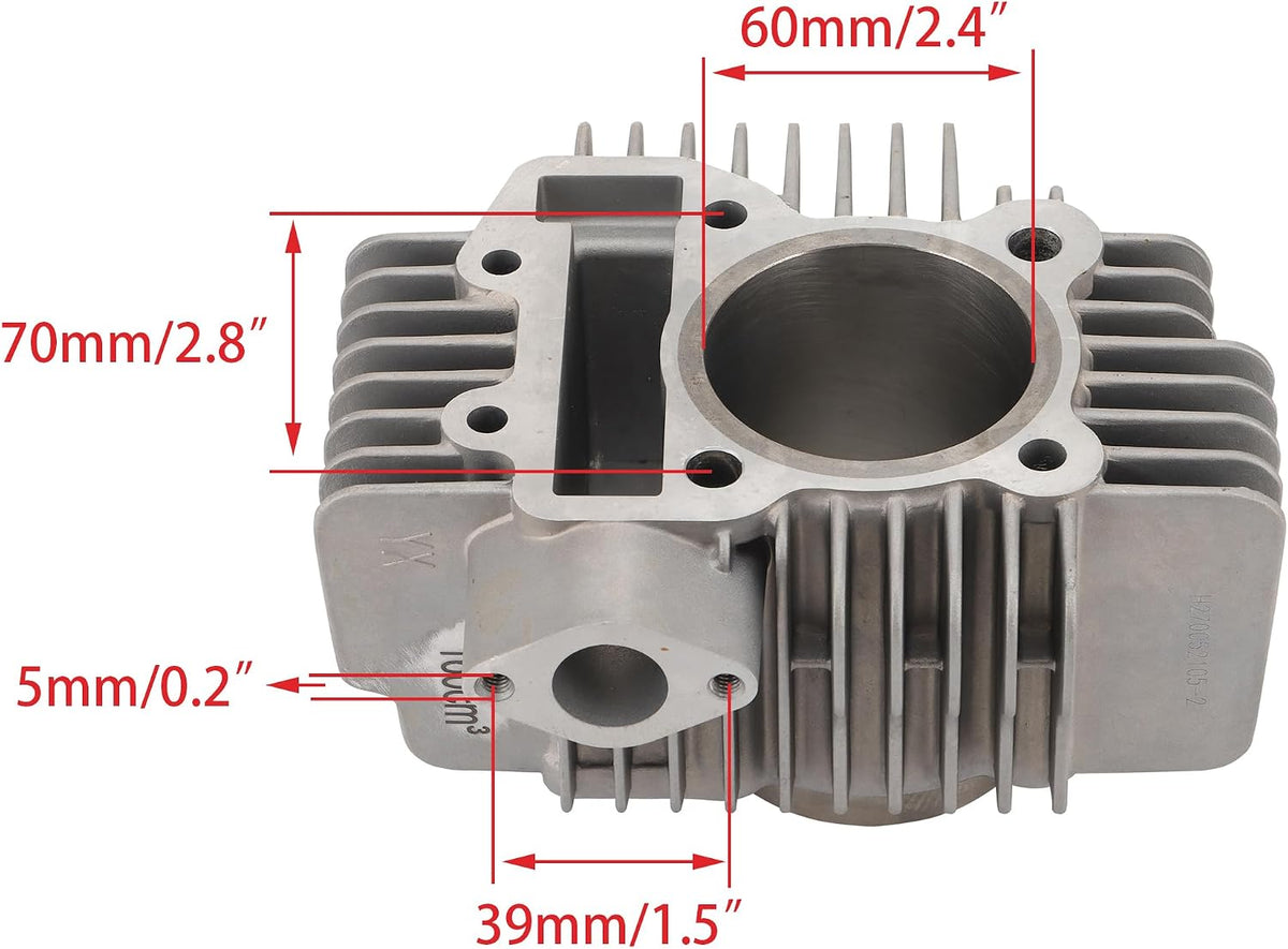 Complete Cylinder Head with 60mm Piston Kit for YX160 160cc Pit Bike
